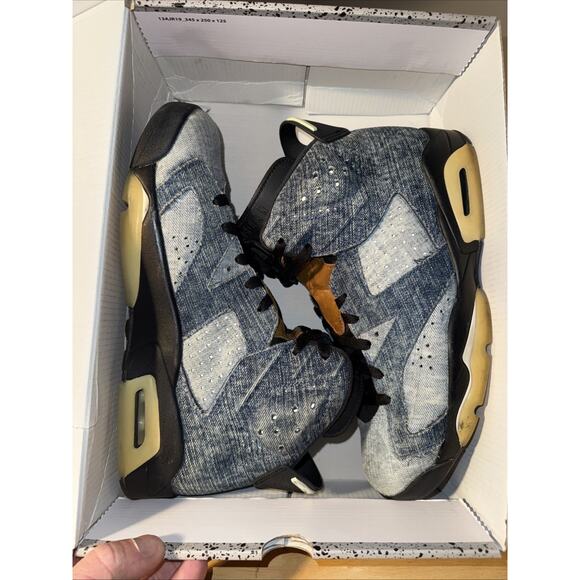 Preowned Air Jordan 6 Washed Denim SIZE 9.5 OG ALL main image 6